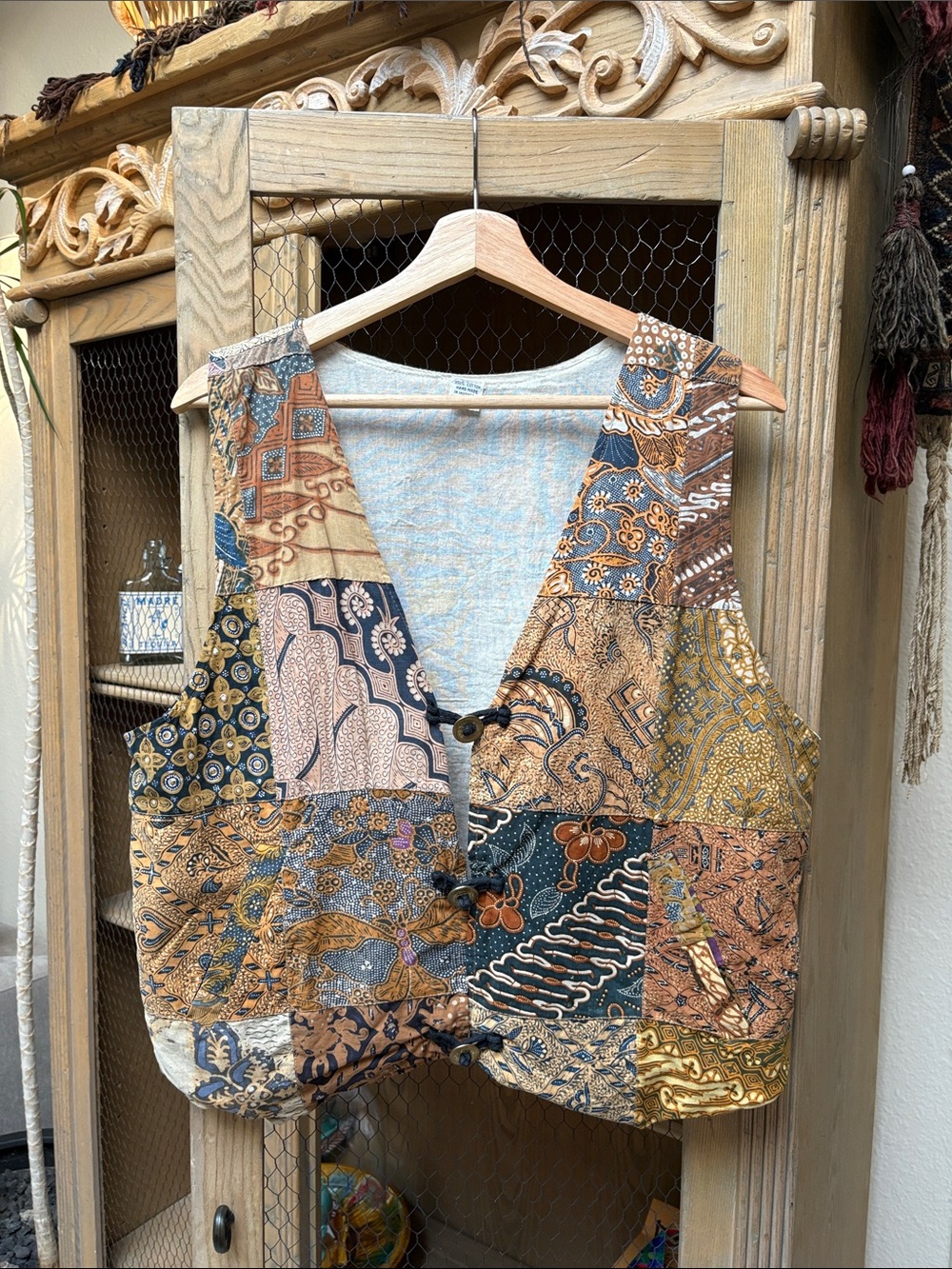Vintage Batik Patchwork Vest